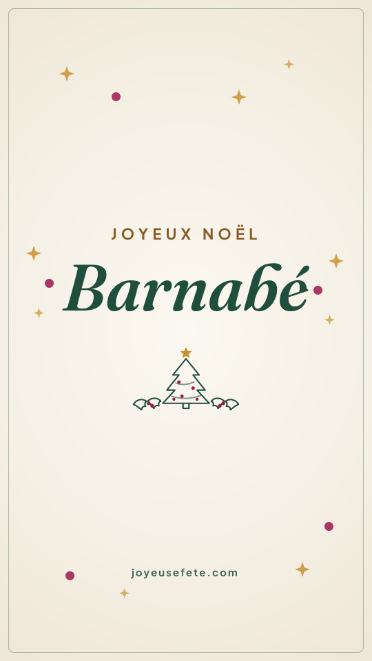 Image « Joyeux Noël Barnabé » au format story