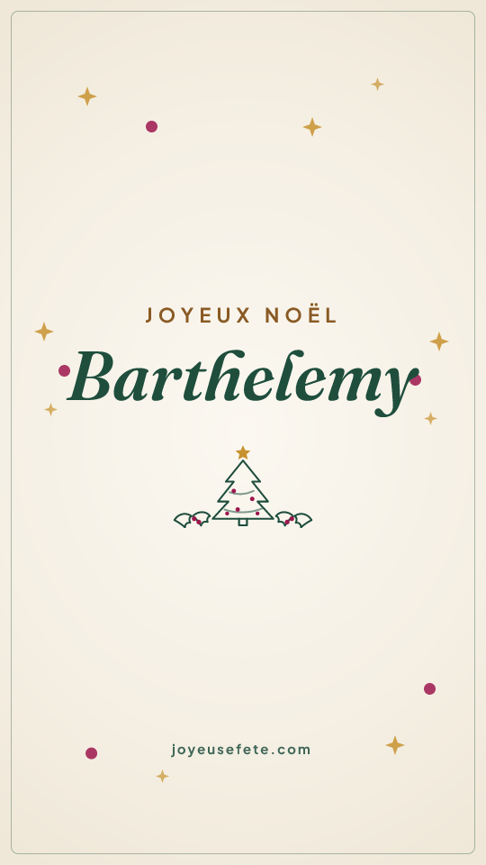 Image « Joyeux Noël Barthelemy » au format story
