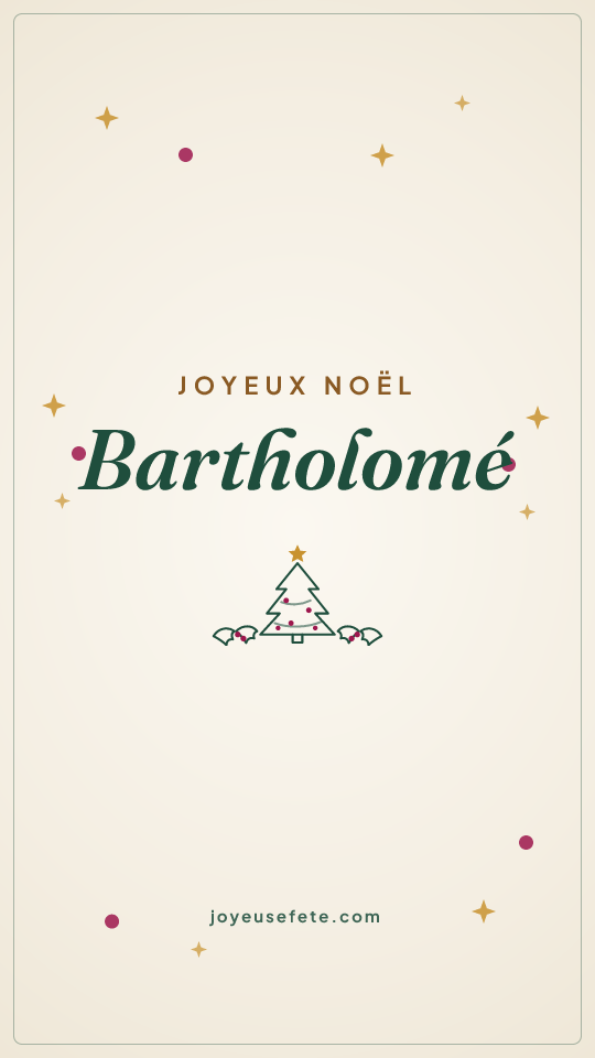 Image « Joyeux Noël Bartholomé » au format story