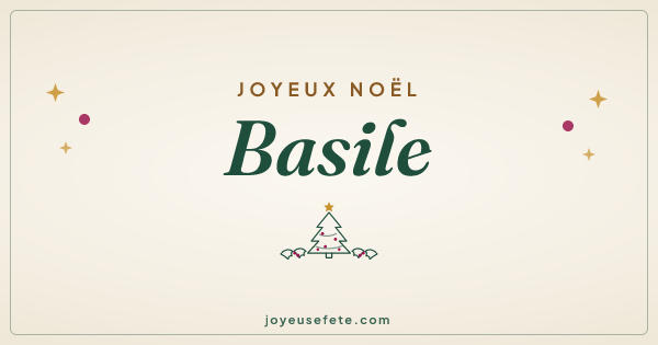 Image « Joyeux Noël Basile » au format large