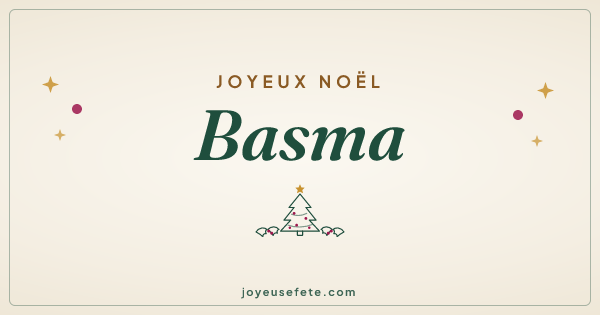 Image « Joyeux Noël Basma » au format large