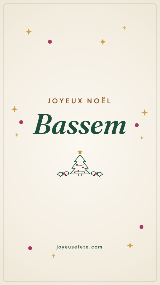 Image « Joyeux Noël Bassem » au format story