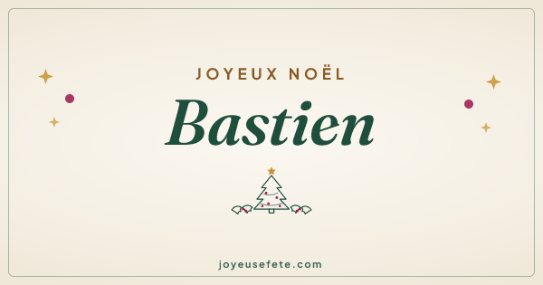 Image « Joyeux Noël Bastien » au format large