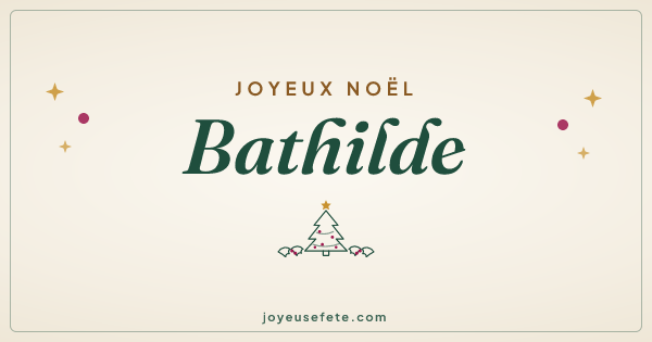Image « Joyeux Noël Bathilde » au format large