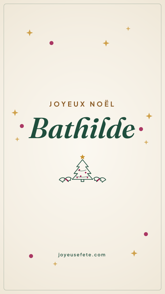 Image « Joyeux Noël Bathilde » au format story
