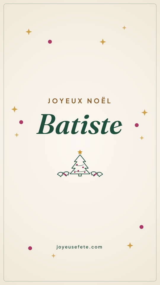 Image « Joyeux Noël Batiste » au format story