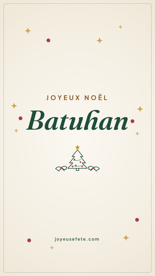 Image « Joyeux Noël Batuhan » au format story