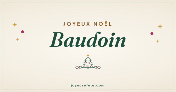 Image « Joyeux Noël Baudoin » au format large