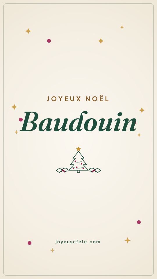 Image « Joyeux Noël Baudouin » au format story