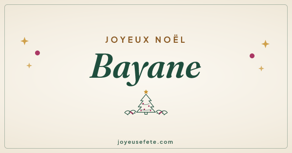 Image « Joyeux Noël Bayane » au format large