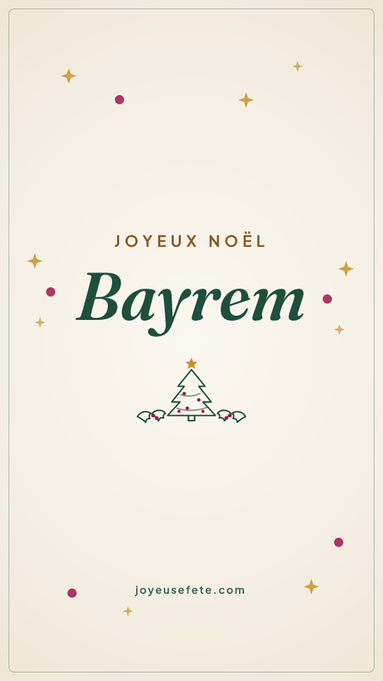 Image « Joyeux Noël Bayrem » au format story