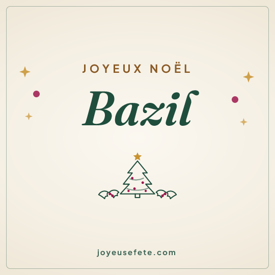 Image carrée « Joyeux Noël Bazil » pour WhatsApp