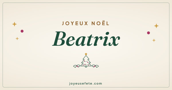 Image « Joyeux Noël Beatrix » au format large
