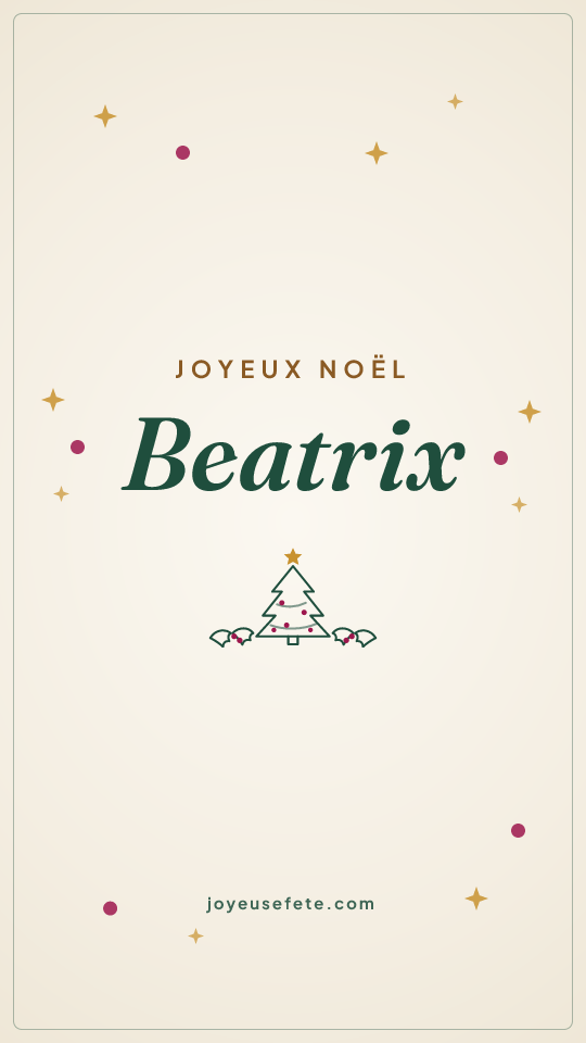 Image « Joyeux Noël Beatrix » au format story