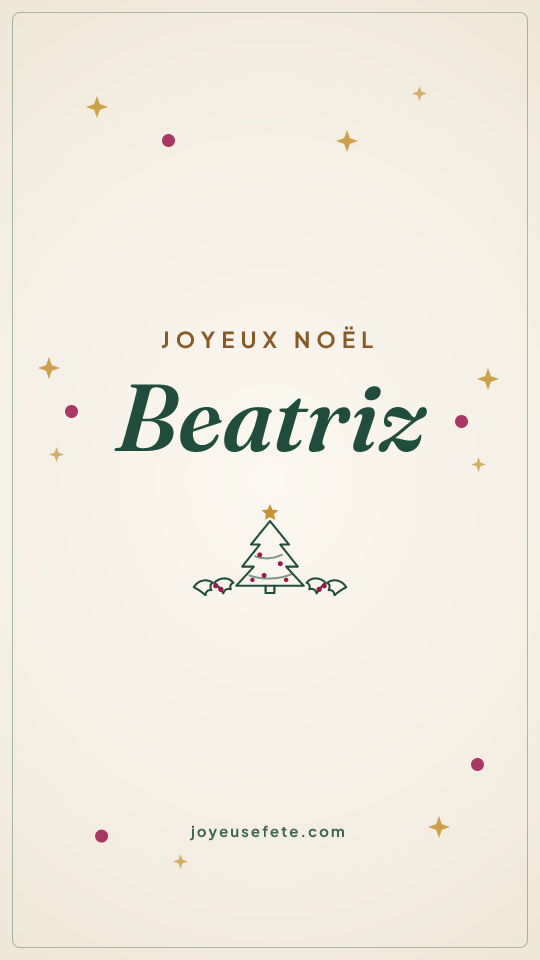 Image « Joyeux Noël Beatriz » au format story