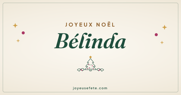 Image « Joyeux Noël Bélinda » au format large