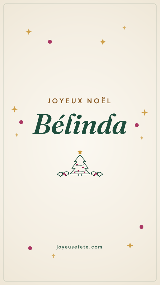 Image « Joyeux Noël Bélinda » au format story