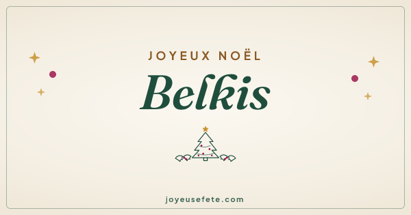 Image « Joyeux Noël Belkis » au format large
