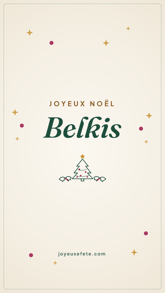 Image « Joyeux Noël Belkis » au format story