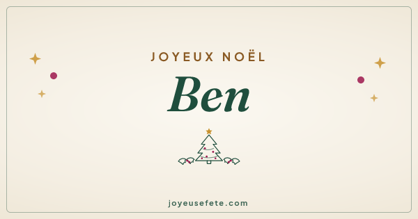 Image « Joyeux Noël Ben » au format large