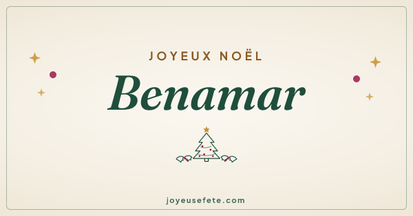 Image « Joyeux Noël Benamar » au format large
