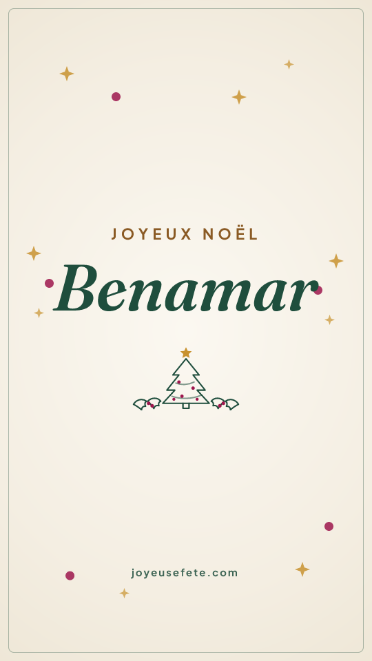 Image « Joyeux Noël Benamar » au format story