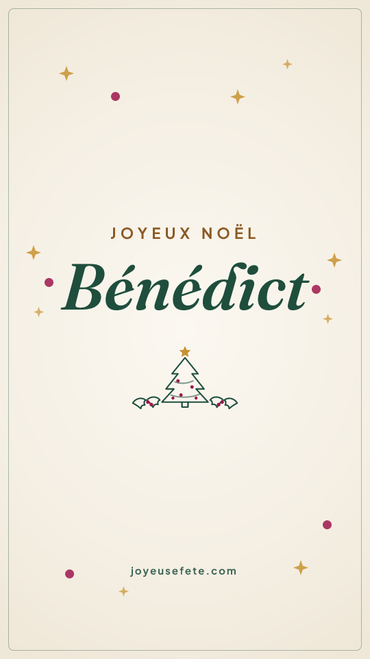 Image « Joyeux Noël Bénédict » au format story