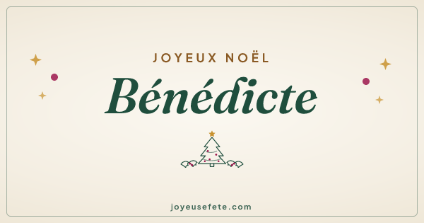 Image « Joyeux Noël Bénédicte » au format large