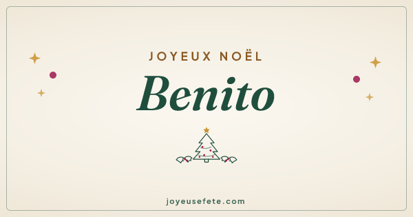 Image « Joyeux Noël Benito » au format large