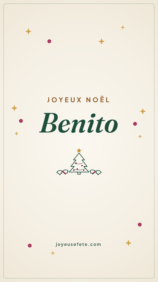 Image « Joyeux Noël Benito » au format story