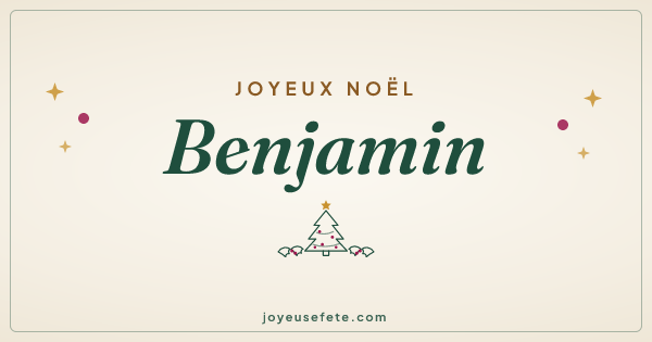 Image « Joyeux Noël Benjamin » au format large