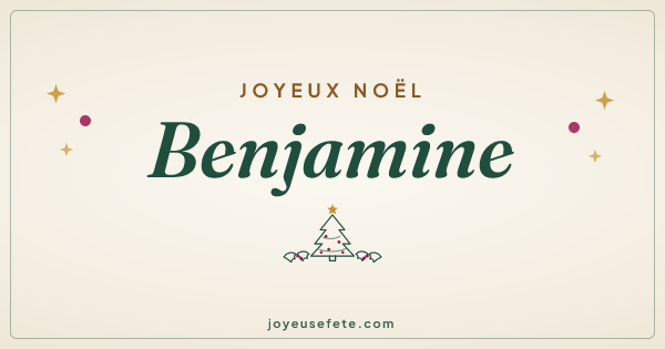 Image « Joyeux Noël Benjamine » au format large