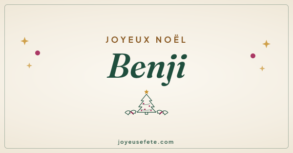 Image « Joyeux Noël Benji » au format large