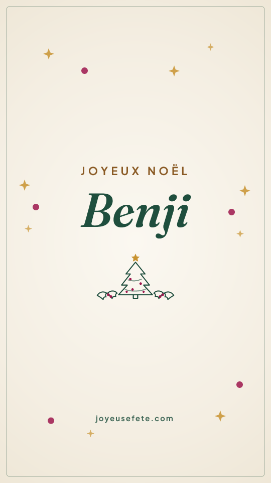 Image « Joyeux Noël Benji » au format story