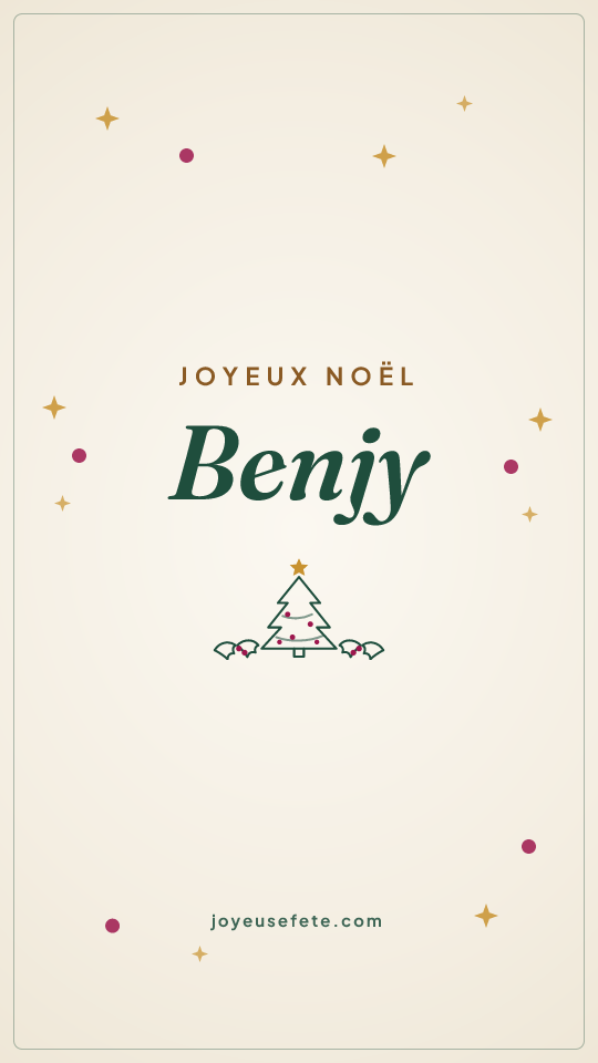 Image « Joyeux Noël Benjy » au format story