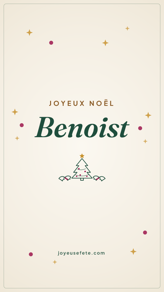 Image « Joyeux Noël Benoist » au format story