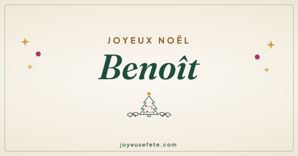 Image « Joyeux Noël Benoît » au format large