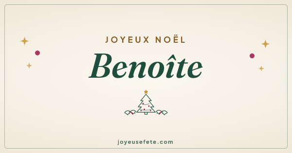 Image « Joyeux Noël Benoite » au format large