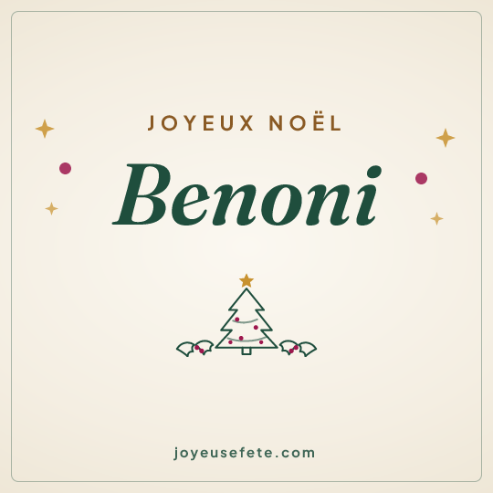 Image carrée « Joyeux Noël Benoni » pour WhatsApp