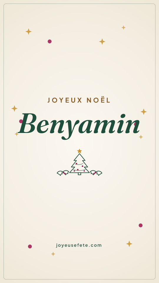 Image « Joyeux Noël Benyamin » au format story