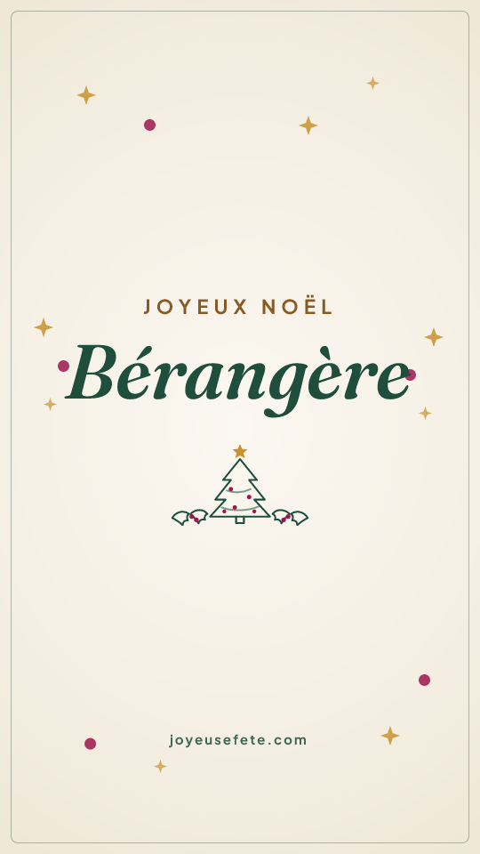 Image « Joyeux Noël Bérangère » au format story