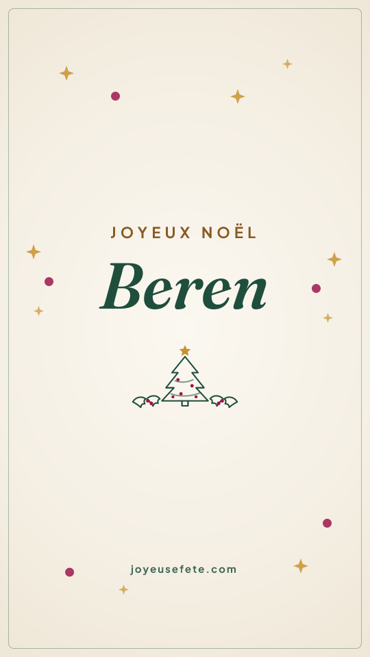 Image « Joyeux Noël Beren » au format story