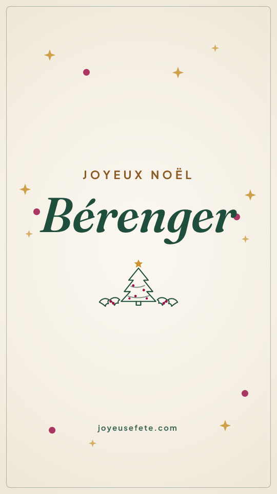 Image « Joyeux Noël Bérenger » au format story