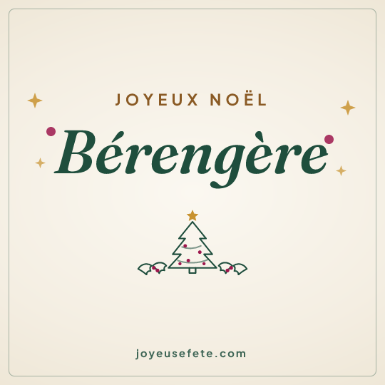 Image carrée « Joyeux Noël Bérengère » pour WhatsApp