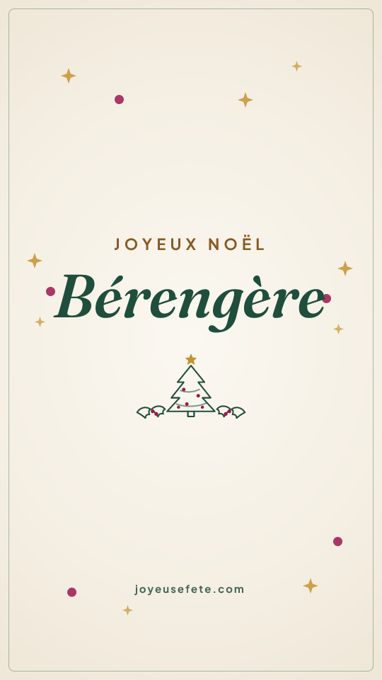 Image « Joyeux Noël Bérengère » au format story