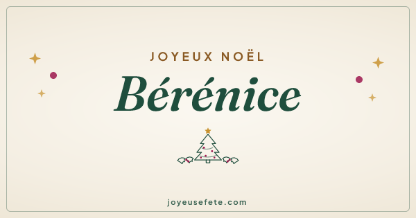 Image « Joyeux Noël Bérénice » au format large