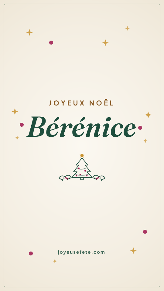 Image « Joyeux Noël Bérénice » au format story