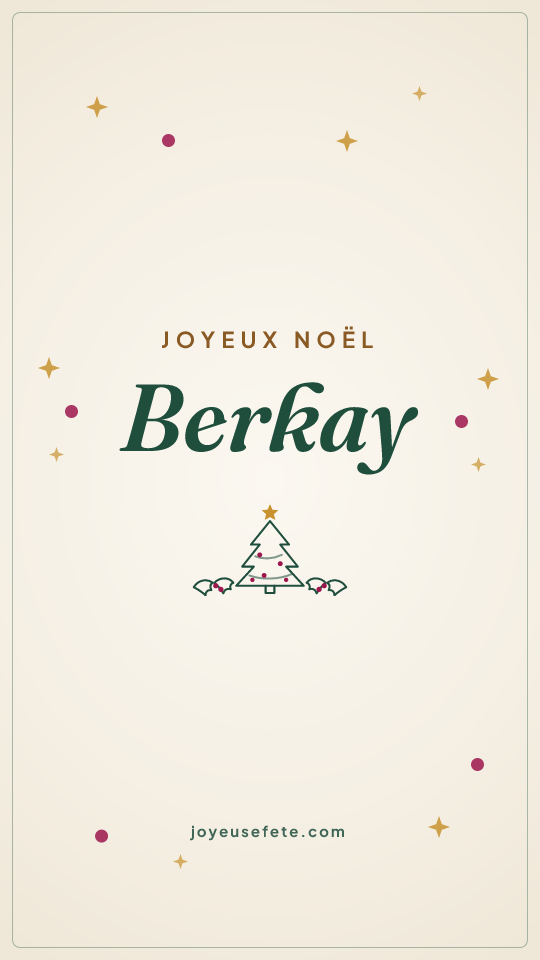 Image « Joyeux Noël Berkay » au format story