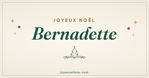 Image « Joyeux Noël Bernadette » au format large