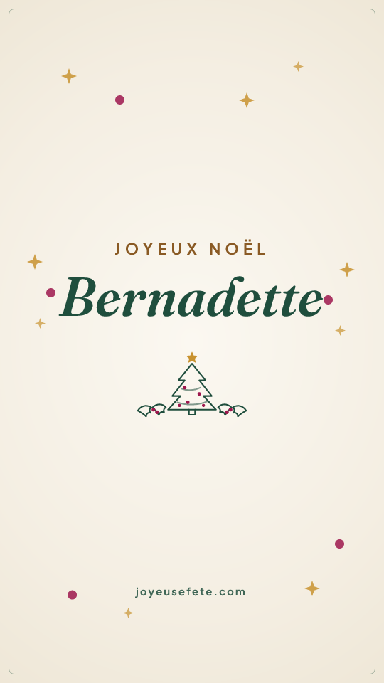 Image « Joyeux Noël Bernadette » au format story